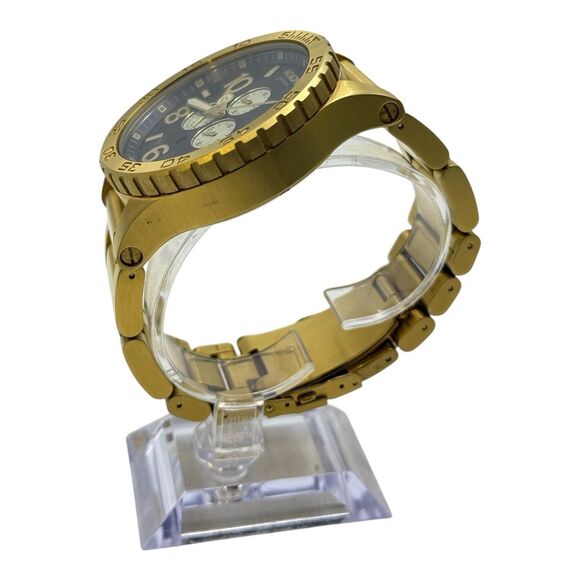 Nixon NIXON 51-30 CHRONO “The Simplify” Quartz Men's Chrono Watch Black Gold - Picture 2 of 7